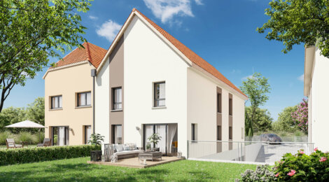 Programme immobilier neuf LES CARRES CECILE - Krautergersheim aux portes de Strasbourg en 20 min (67880) - Référence : 9435