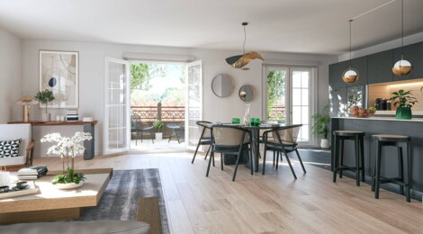 Programme immobilier neuf QUARTIER DE LA ROSERAIE - L'Hay-les-Roses : Appartements studio–T5 avec suites parentales, parking et jardins privatifs aux portes de la Roseraie (94240) - Référence : 14306