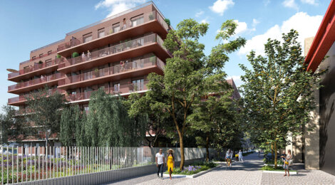 Programme immobilier neuf LA FABRIQUE DES CULTURES - RUE DES USINES BABCOCK - La Courneuve : Appartements studio–T5 avec terrasses, parking sécurisé et proximité RER B (93120) - Référence : 14704