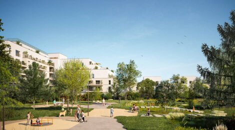 Programme immobilier neuf L'Écrin Montfort - La Courneuve proche tramway T1 et métro 7 (93120) - Référence : 17007