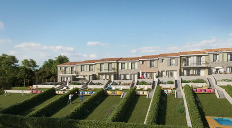 Programme immobilier neuf Domaine de la Calade -  La Garde-Freinet : 11 maisons mitoyennes neuves du 3 au 5 pièces en village provençal (83680) - Référence : 15005