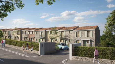 Programme immobilier neuf Domaine de la Calade -  La Garde-Freinet : 11 maisons mitoyennes neuves du 3 au 5 pièces en village provençal (83680) - Référence : 15005