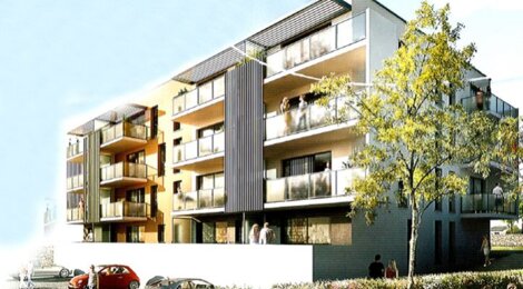 Programme immobilier neuf LES JARDINS DE KERDANO - Lanester : 23 appartements T2–T3 et 10 maisons T3–T4 avec jardins et garages près des commodités (56600) - Référence : 13880