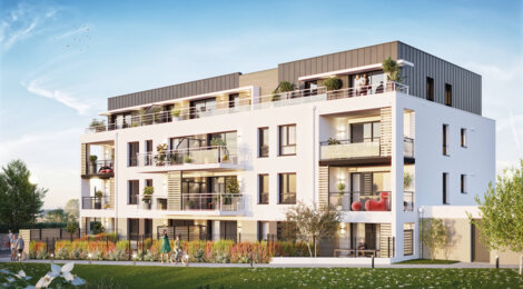 Programme immobilier neuf LES JARDINS DU BOURG - Lannilis : Appartements T2–T4 avec terrasses, proximité commodités et cœur de ville (29870) - Référence : 13442