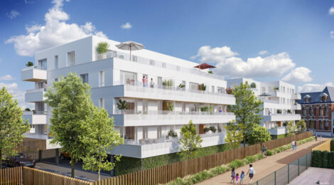 Programme immobilier neuf OXYGeNE - Lannoy : Appartements T2–T4 avec terrasses, parquet et stationnements proche de la Mairie (59390) - Référence : 10844