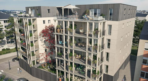 Programme immobilier neuf Convergences - Laval : appartements neufs dans le quartier Gare-Senelle, terrasses plein-ciel et confort urbain (53000) - Référence : 15661