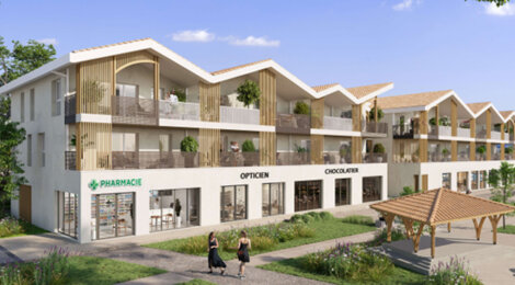 Programme immobilier neuf Les Terrasses de l'Agora - Le Barp centre-ville proche commerces (33114) - Référence : 17462
