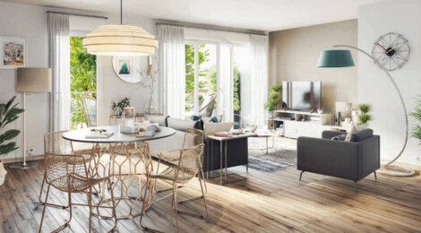 Programme immobilier neuf LA RÉSIDENCE DES PETITS PONTS - Le Blanc-Mesnil : Appartements studio–T5 avec terrasses, ascenseur et proximité RER B à 16 min à pied (93150) - Référence : 18006