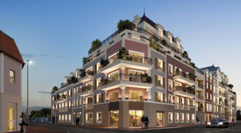 Programme immobilier neuf Les Terrasses d'Amelia - Le Blanc-Mesnil : Appartements T2–T5 avec terrasses, parking sécurisé et proximité RER B gare de Drancy (93150) - Référence : 7120