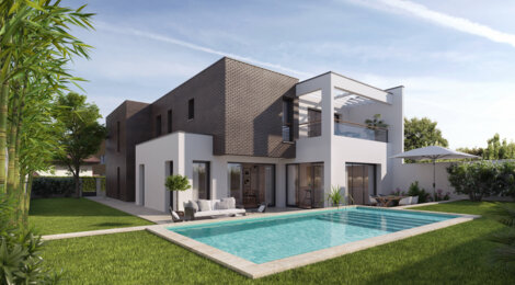 Programme immobilier neuf Villa Lumière - Le Bouscat : maisons neuves 5 pièces avec piscine en quartier résidentiel (33110) - Référence : 8040