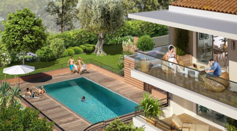 Programme immobilier neuf OLIVERDE -  Le Cannet : appartements neufs du 2 au 4 pièces en quartier verdoyant (06110) - Référence : 11472