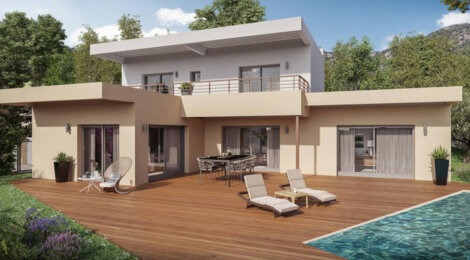 Programme immobilier neuf L'ECRIN - Le Lavandou, maisons neuves et piscine privative à 500 m des plages (83980) - Référence : 16941