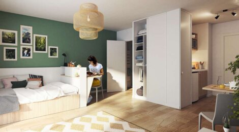 Programme immobilier neuf RUBIK - Le Mans : 94 studios neufs LMNP proche de la place George Washington (72000) - Référence : 15772
