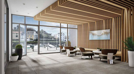 Programme immobilier neuf Le Saint-Louis - Le Palais : Appartements studio–T4 avec balcons, jardin verdoyant et conciergerie numérique dans le bassin de la Saline (56360) - Référence : 14241