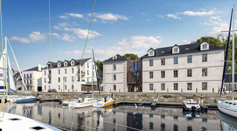 Programme immobilier neuf Le Saint-Louis - Le Palais : Appartements studio–T4 avec balcons, jardin verdoyant et conciergerie numérique dans le bassin de la Saline (56360) - Référence : 14241