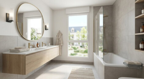 Programme immobilier neuf Le Saint-Louis - Le Palais : Appartements studio–T4 avec balcons, jardin verdoyant et conciergerie numérique dans le bassin de la Saline (56360) - Référence : 14241