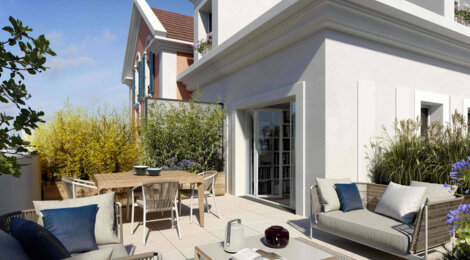 Programme immobilier neuf Agapanthe - Le Plessis-Robinson : Appartements studio–T5 avec balcons, terrasses et parc vénitien au cœur du quartier Descartes (92350) - Référence : 14254