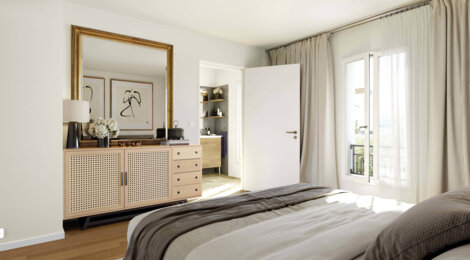 Programme immobilier neuf Agapanthe - Le Plessis-Robinson : Appartements studio–T5 avec balcons, terrasses et parc vénitien au cœur du quartier Descartes (92350) - Référence : 14254
