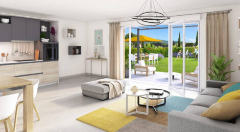 Programme immobilier neuf CLOSERIE DES TONNELLES - Le Puy-Sainte-Réparade : 13 maisons T3 avec jardins, terrasses et garages à 800 mètres du centre-ville (13610) - Référence : 3456