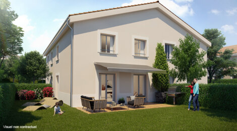 Programme immobilier neuf LES BALCONS DES MÉSANGES - Léaz : 23 maisons T2–T4 avec jardins privatifs et double exposition en centre-ville (01200) - Référence : 1406
