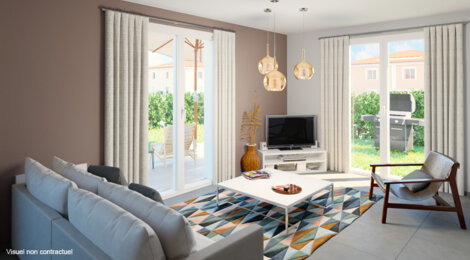 Programme immobilier neuf LES BALCONS DES MÉSANGES - Léaz : 23 maisons T2–T4 avec jardins privatifs et double exposition en centre-ville (01200) - Référence : 1406