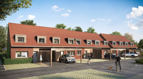 Programme immobilier neuf Les Allées du meunier - Leers près du canal de Roubaix (59115) - Référence : 12004