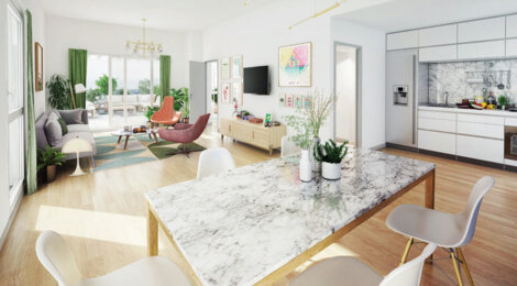 Programme immobilier neuf CENTRAL ONE - LOT N°A2A103 - Lens  appartement T3 proche centre-ville et Louvre-Lens (62300) - Référence : 13311
