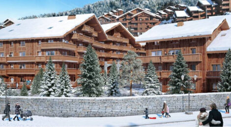 Programme immobilier neuf L'HEVANA - Les Allues : Appartements T2–T4 avec piscine, sauna et vue sur les pistes au cœur de Méribel (73550) - Référence : 3947