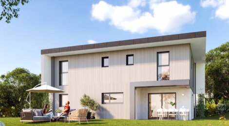 Programme immobilier neuf Les Vergers de Marcel + Domaine Les Marcellines - Les Ollières : 14 appartements et 9 villas neuves T2–T6 à 20 min d’Annecy (74570) - Référence : 15794