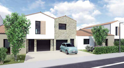 Programme immobilier neuf LES ARCHERS - Les Sables-d’Olonne : Villas T4–T5 avec jardins privatifs, terrasses et proximité commerces (85100) - Référence : 11278