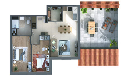 Programme immobilier neuf Le Jardin de Sainte-Croix - Les Sables-d’Olonne appartements avec terrasse près de la Grande Plage (85100) - Référence : 17528