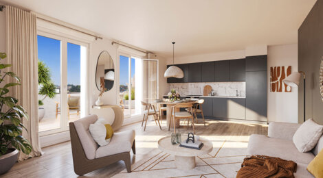 Programme immobilier neuf Naturéva - Lieusaint : Appartements T2–T5 avec toits-terrasses et espaces verts au cœur de l’écoquartier (77127) - Référence : 14183