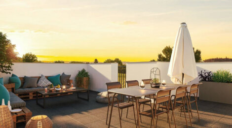Programme immobilier neuf Qadence - Lieusaint : Appartements T2–T5 avec toits-terrasses et jardin collectif au cœur de l’écoquartier (77127) - Référence : 14182