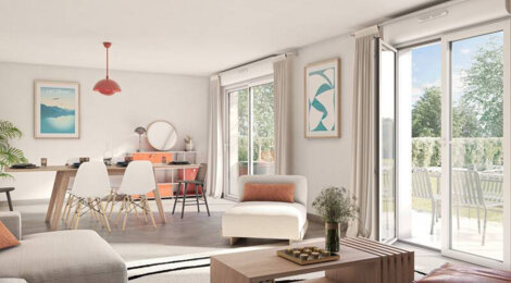 Programme immobilier neuf Villa des Sens - Loisin : maisons et appartements neufs du 2 au 5 pièces à 30 min de Genève (74140) - Référence : 8289