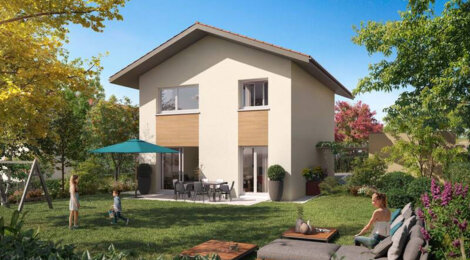 Programme immobilier neuf Villa des Sens - Loisin : maisons et appartements neufs du 2 au 5 pièces à 30 min de Genève (74140) - Référence : 8289
