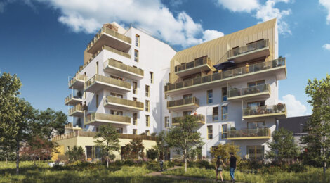 Programme immobilier neuf CÔTÉ PATIO - Lorient : appartements neufs du 2 au 4 pièces en centre-ville proche gare (56100) - Référence : 15322