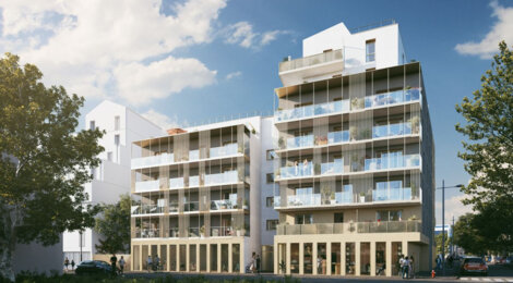 Programme immobilier neuf CÔTÉ PATIO - Lorient : appartements neufs du 2 au 4 pièces en centre-ville proche gare (56100) - Référence : 15322