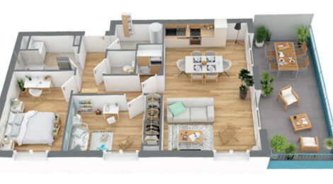 Programme immobilier neuf LE MALIVEL - Lorient écoquartier Bodelio à 7 min du centre (56100) - Référence : 18401