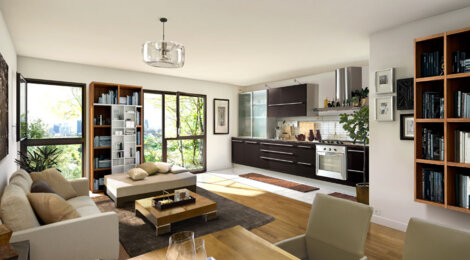 Programme immobilier neuf LE DOMAINE SISLEY - Louveciennes : Appartements T1–T4 et villas duplex avec jardins, terrasses et garages près de la mairie (78430) - Référence : 717