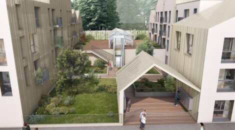 Programme immobilier neuf Reverso Louviers - Louviers : 84 appartements neufs à 300 m de la Place Ernest Thorel, espaces verts et LMNP (27400) - Référence : 14681