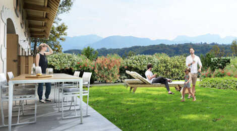 Programme immobilier neuf L'AUTHENTIQUE - Lovagny : Maisons T5 avec jardins, terrasses et vue sur les Préalpes à 15 minutes du lac d’Annecy (74330) - Référence : 3797