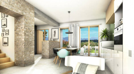 Programme immobilier neuf L'AUTHENTIQUE - Lovagny : Maisons T5 avec jardins, terrasses et vue sur les Préalpes à 15 minutes du lac d’Annecy (74330) - Référence : 3797