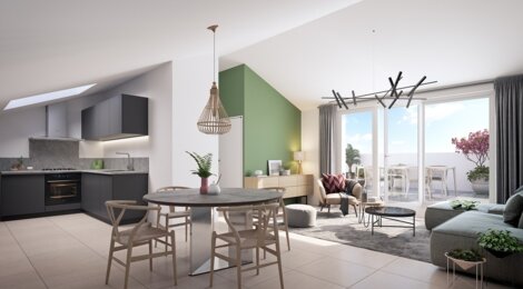 Programme immobilier neuf Côté Nature - Lyaud : 33 appartements neufs du 2 au 5 pièces sur les hauteurs de Thonon (74200) - Référence : 14922