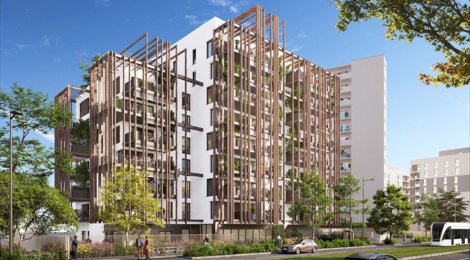 Programme immobilier neuf Céleste - Lyon 08 : 40 appartements neufs 2 à 5 pièces au pied du tramway T6 et du métro D (69008) - Référence : 16019