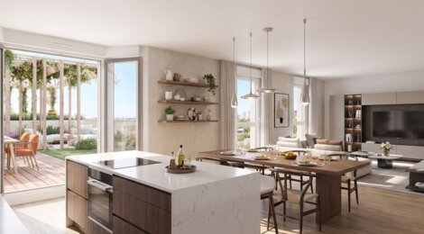 Programme immobilier neuf Céleste - Lyon 08 : 40 appartements neufs 2 à 5 pièces au pied du tramway T6 et du métro D (69008) - Référence : 16019