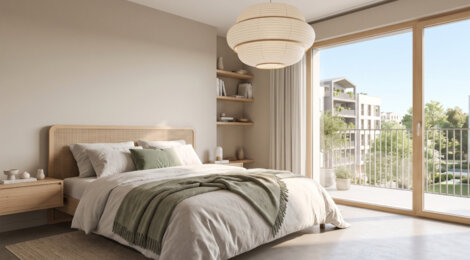 Programme immobilier neuf District 7 - Lyon : Appartements studio–T5 avec terrasses, toitures végétalisées et proximité quartier Jean Macé (69007) - Référence : 14604