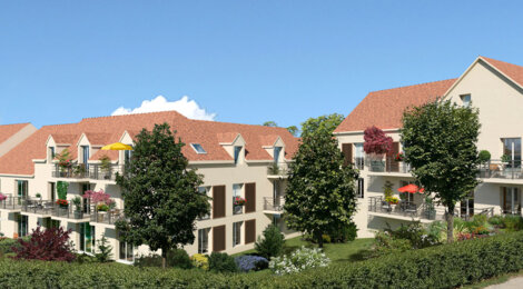Programme immobilier neuf RESIDENCE LE PRIEURE - Maffliers : 3 appartements T2–T3 avec jardins verdoyants et confort moderne en centre-village (95560) - Référence : 565