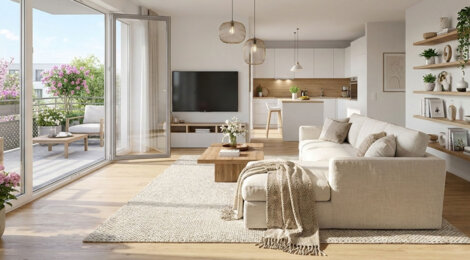 Programme immobilier neuf ATELIA - Mantes la Ville appartements lumineux proche RER E et commerces (78200) - Référence : 17512