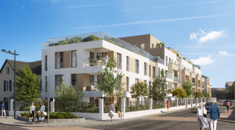 Programme immobilier neuf Le Camélinat - Mantes-La-Ville : appartements neufs du studio au T5 à 11 min du Transilien J (78200) - Référence : 15764