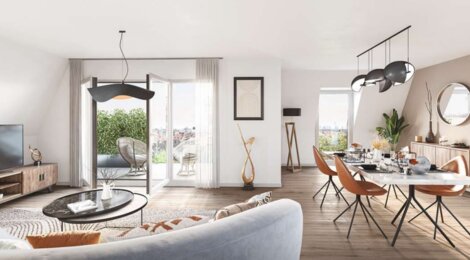 Programme immobilier neuf LES JARDINS DE LA REINE - Marcq-en-Barœul : appartements neufs du 1 au 4 pièces proche hippodrome (59700) - Référence : 15336